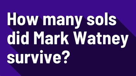 how did mark watney survive.